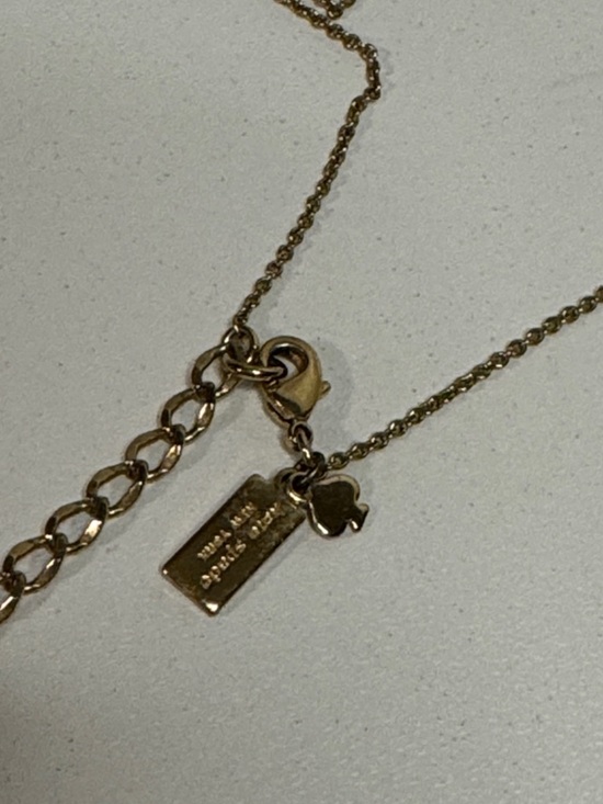 Kate spade 12k Gold-Plated Initials Pendant Necklace, 17" + 3" Extender - Picture 3 of 4